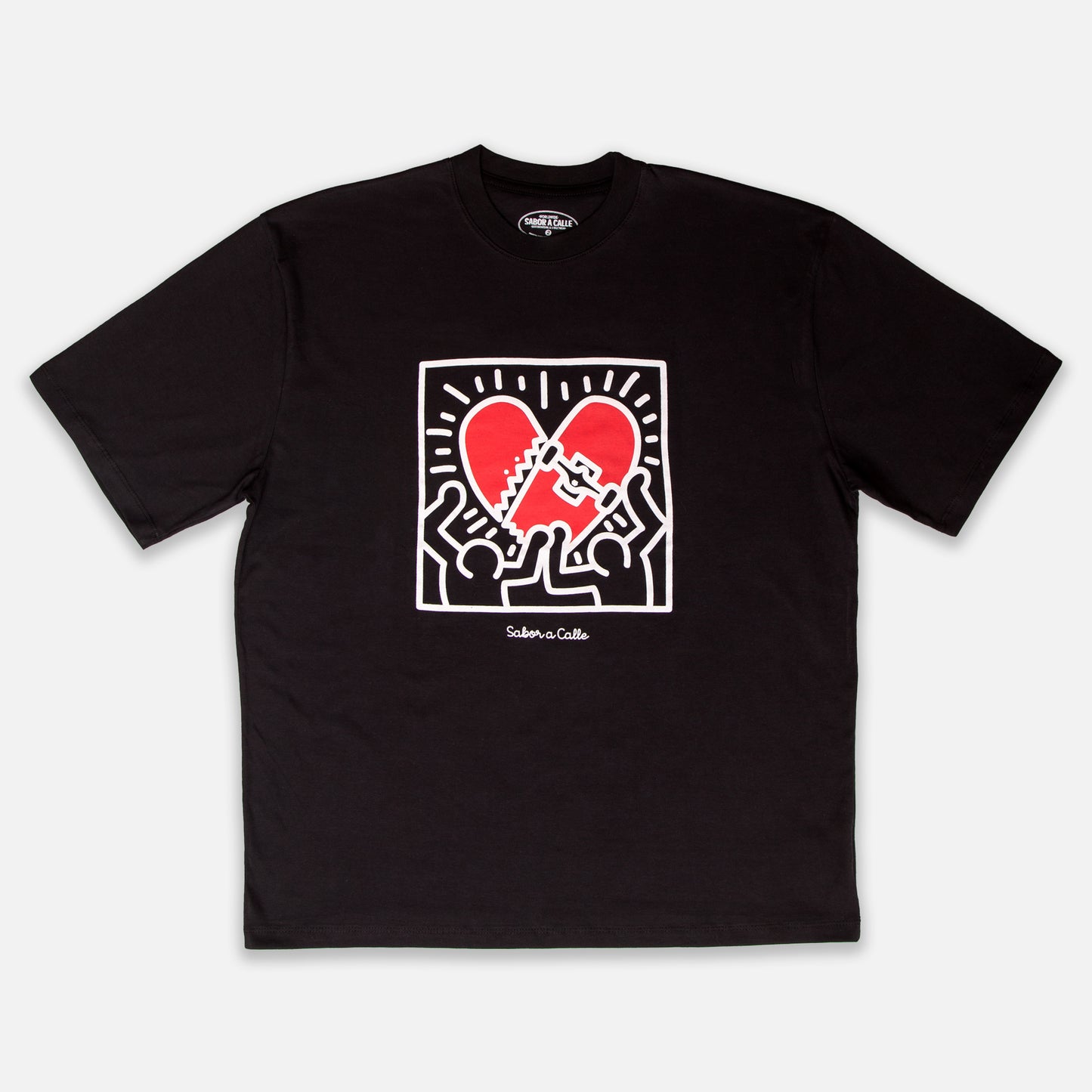 REMERA OVERSIZE SK8LOVE - NEGRA