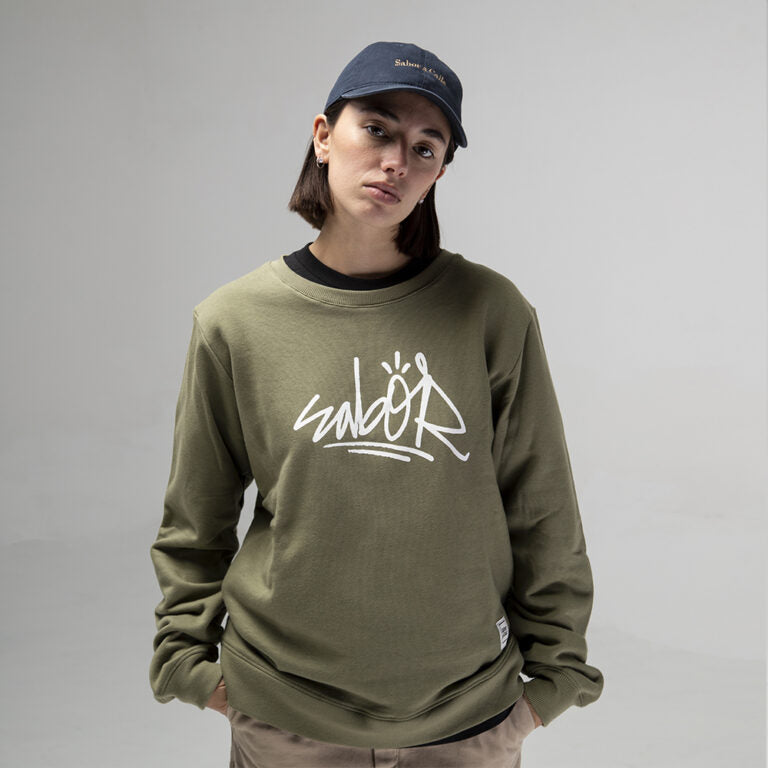 BUZO CREWNECK TAG VERDE