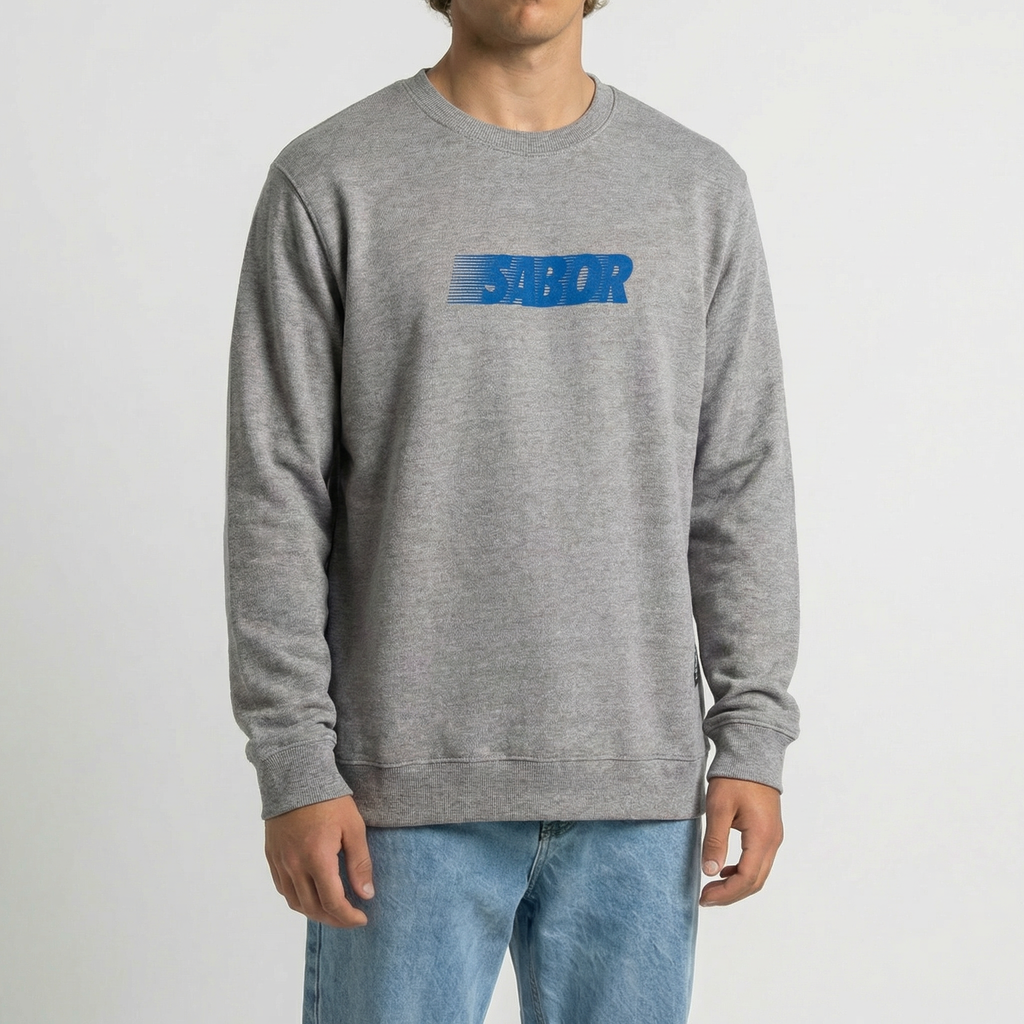 BUZO CREWNECK SPEEDY GRIS MELANGE