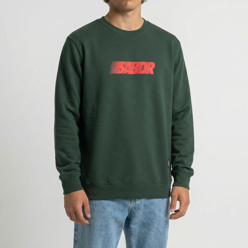 BUZO CREWNECK SPEEDY VERDE INGLES