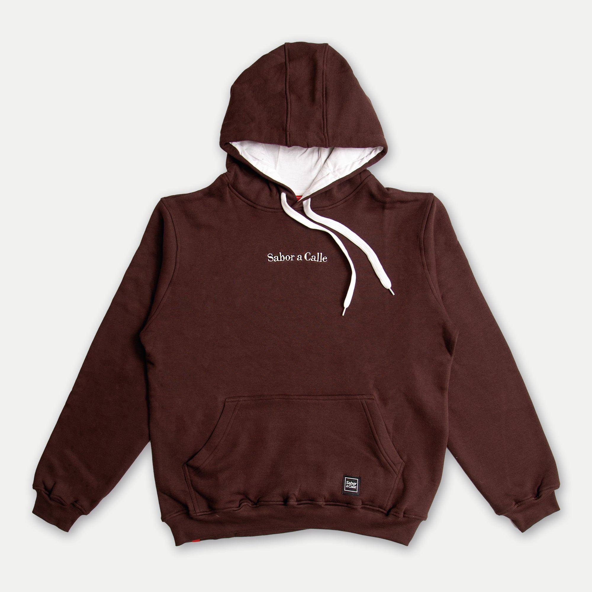 BUZO HOODIE BORDADO SERIF CHOCOLATE