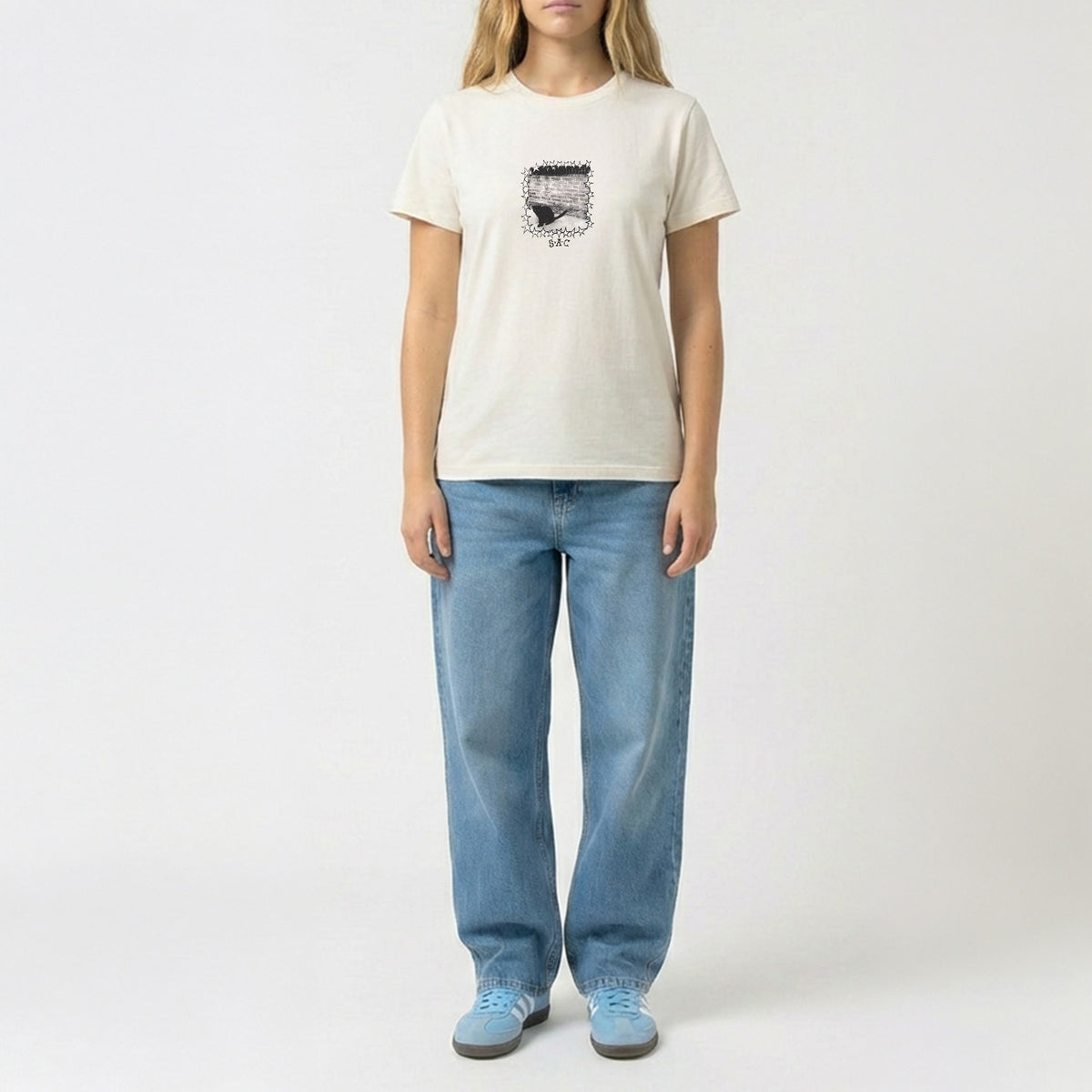 Remera Girl CAT Offwhite