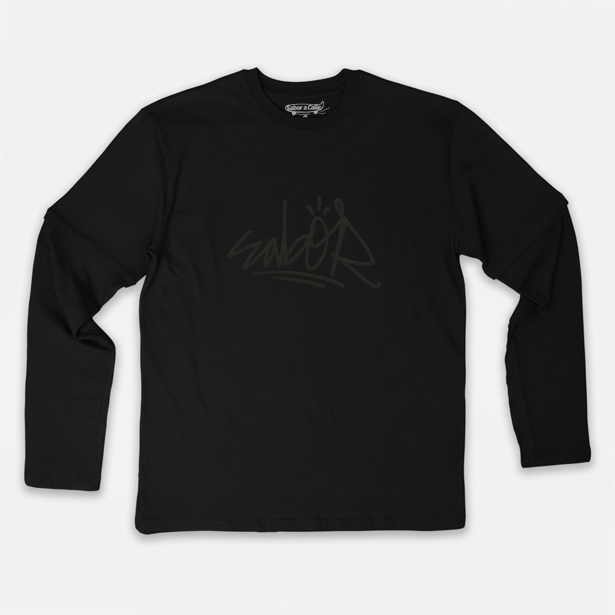 REMERA MANGA LARGA TAG -  NEGRA