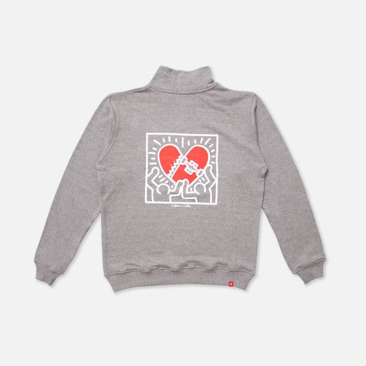 BUZO ANORAK GRIS SKATE LOVE