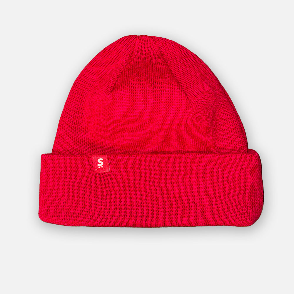 BEANIE DOBLE PUNTO -  ROJO