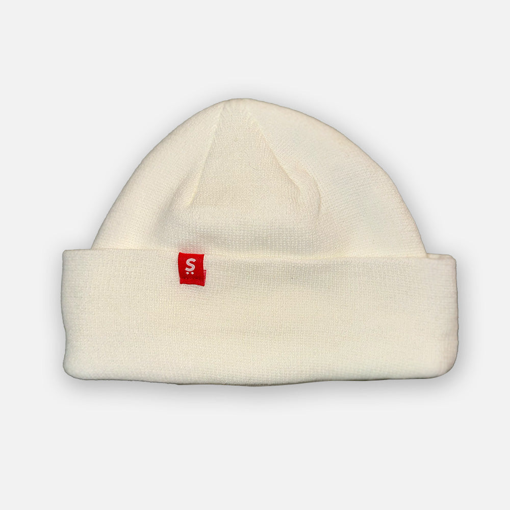 BEANIE DOBLE PUNTO -  BLANCO