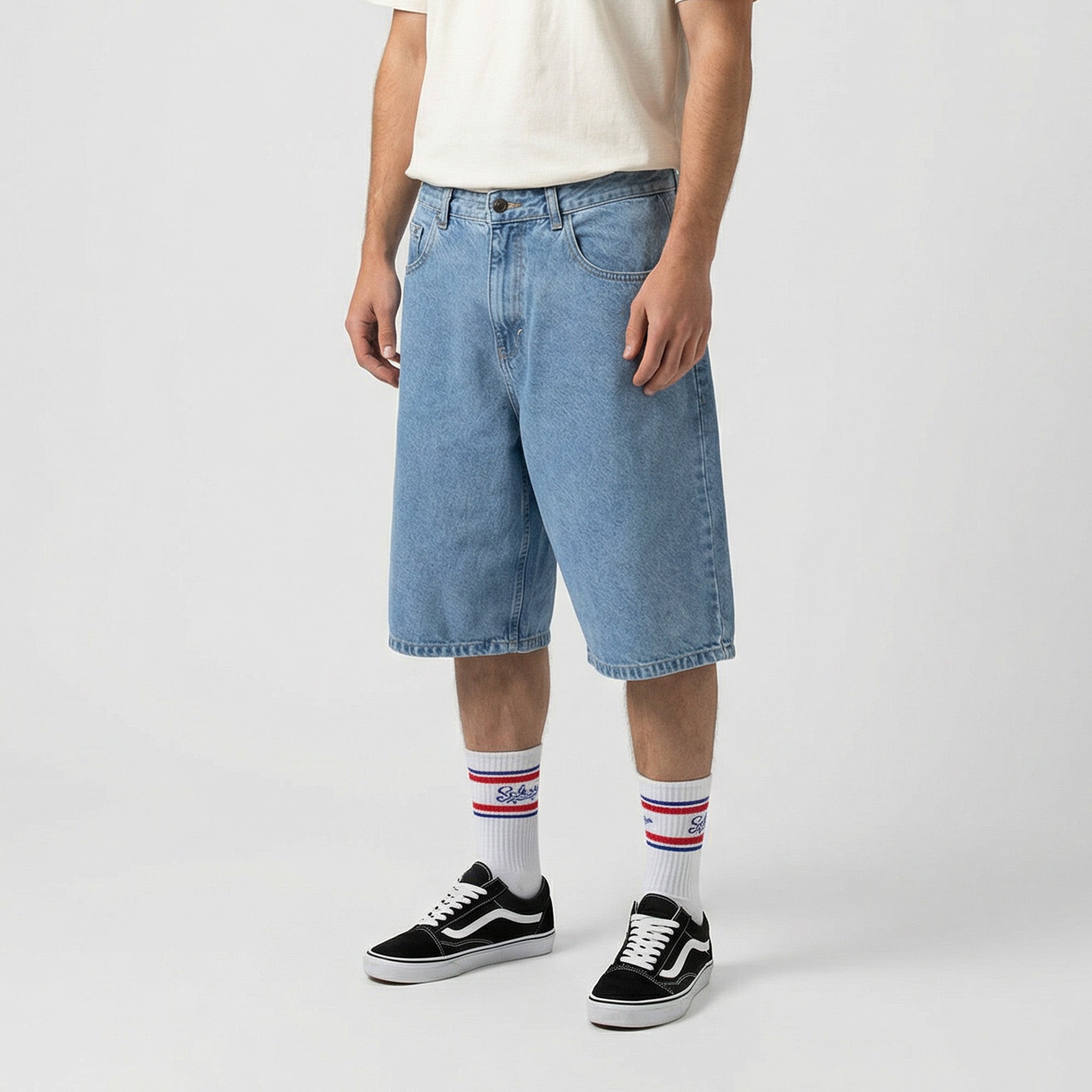 BERMUDA JEAN BAGGY AZUL