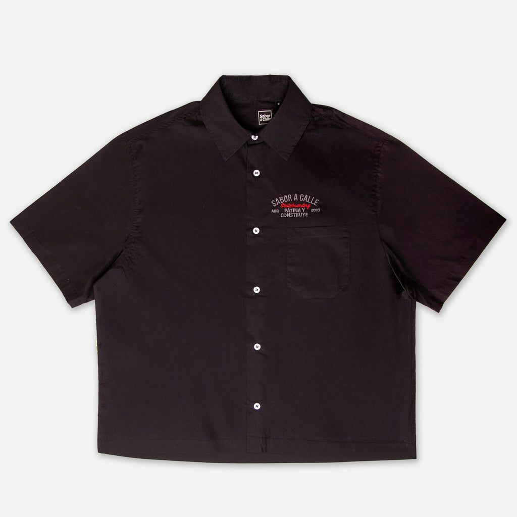 CAMISA BOXY PATINA Y CONSTRUYE - NEGRA