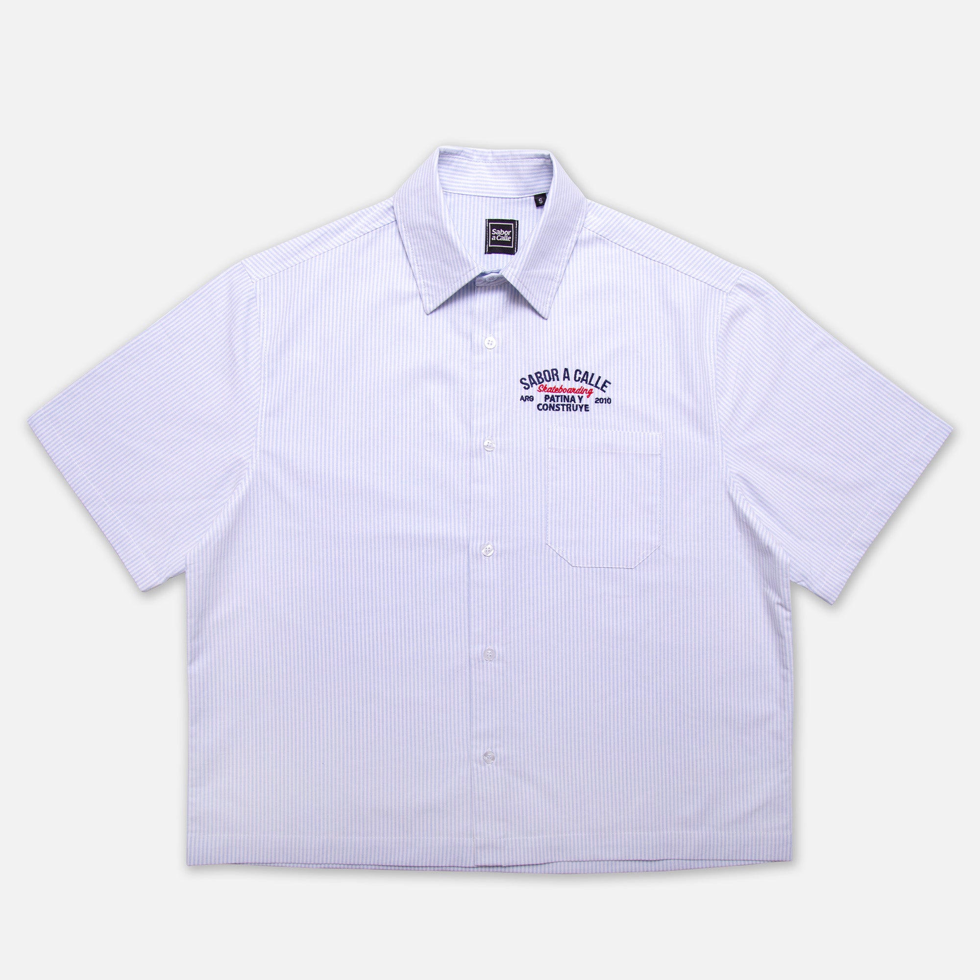 CAMISA BOXY PATINA Y CONSTRUYE - RAYAS