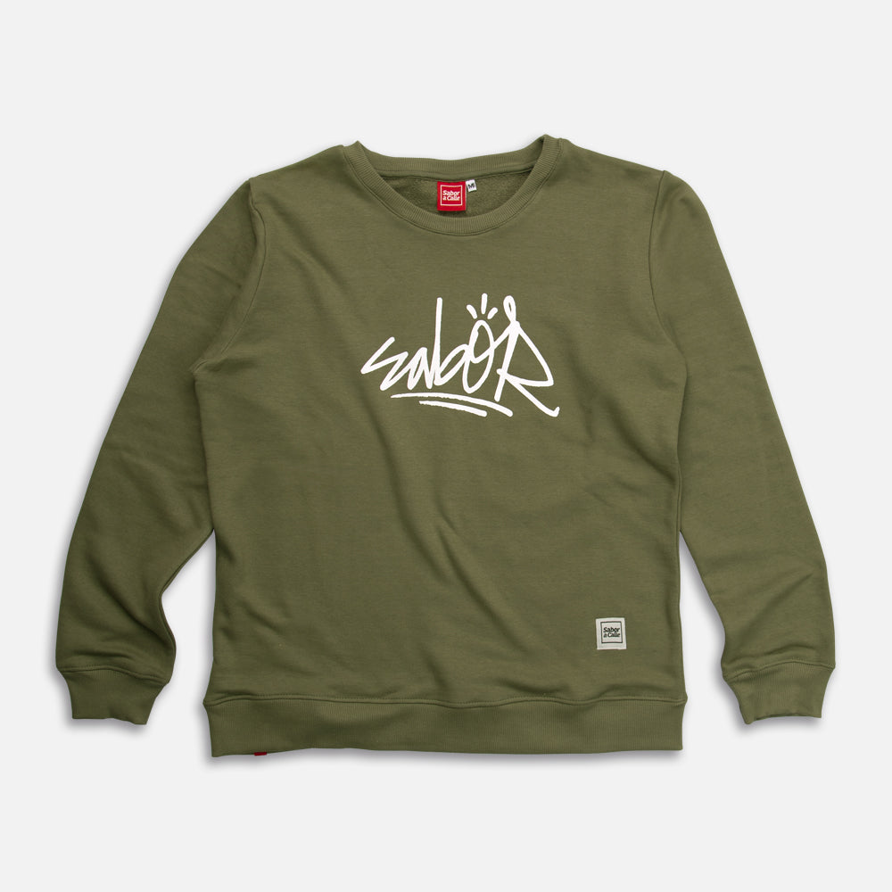 BUZO CREWNECK TAG VERDE
