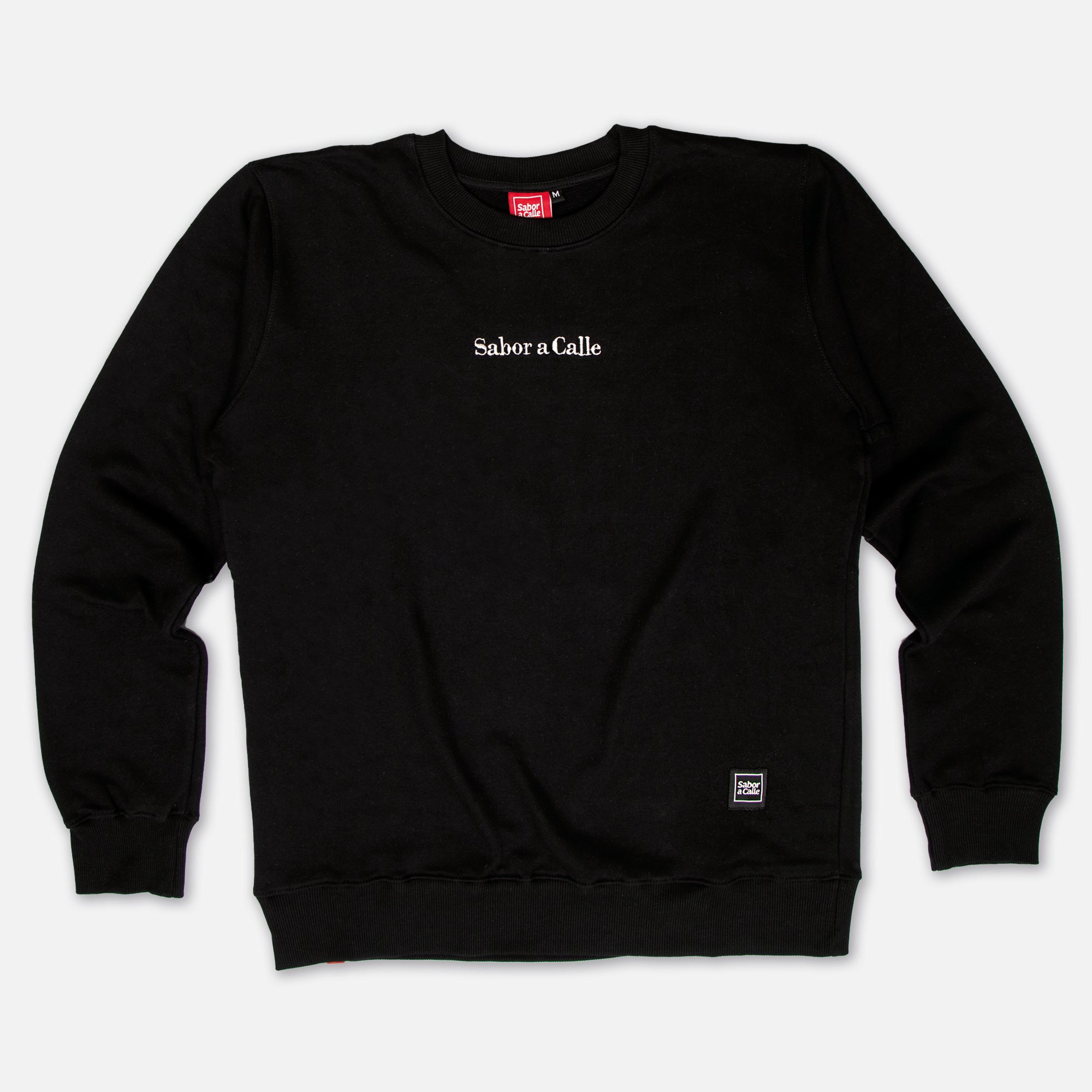 BUZO CREWNECK SERIF LOGO NEGRO