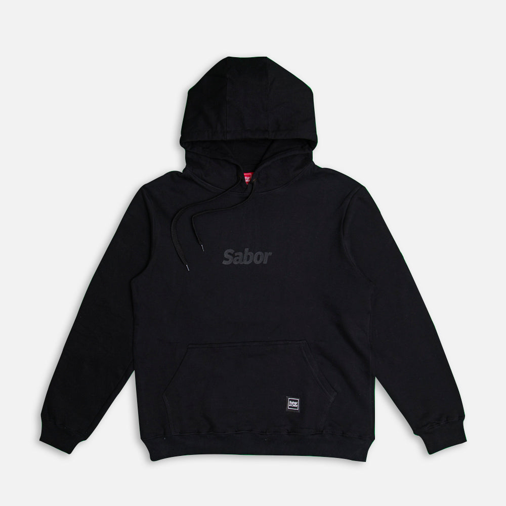 BUZO HOODIE SCRIPT LOGO SABOR - NEGRO