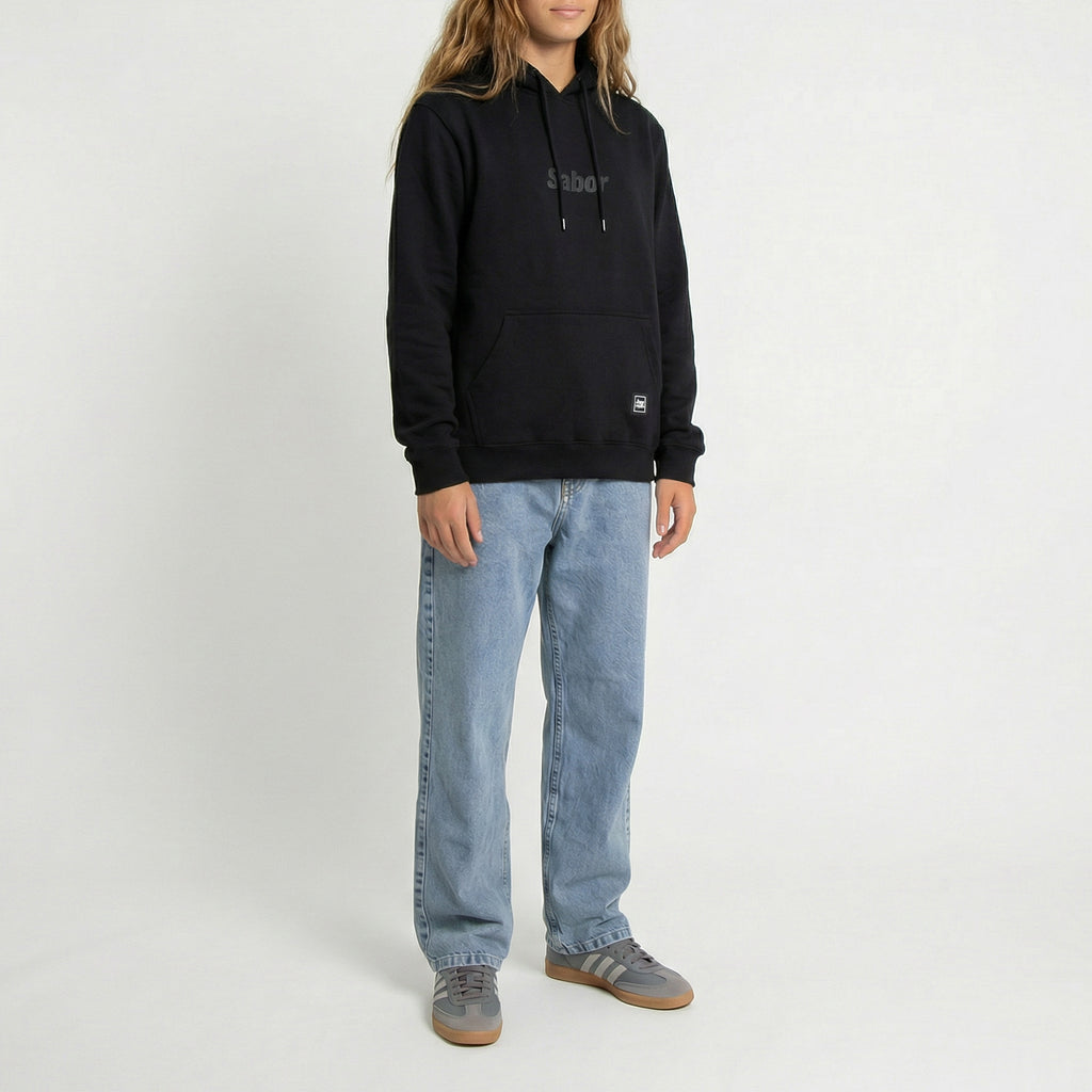 BUZO HOODIE SCRIPT LOGO SABOR - NEGRO
