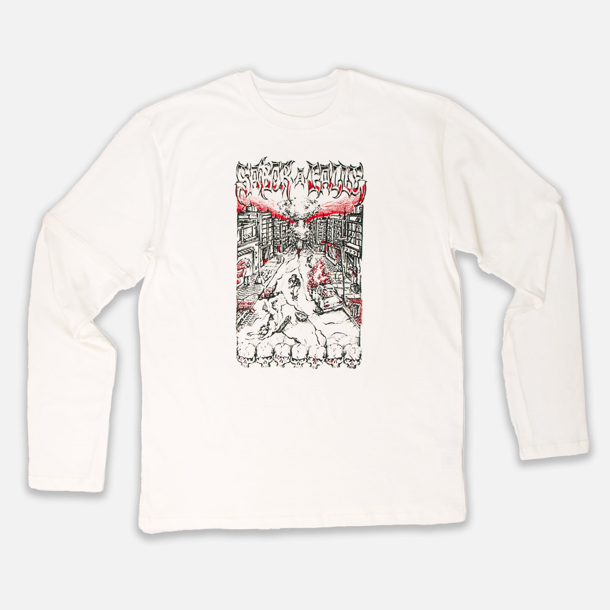 REMERA MANGA LARGA HARDCORE -  OFFWHITE