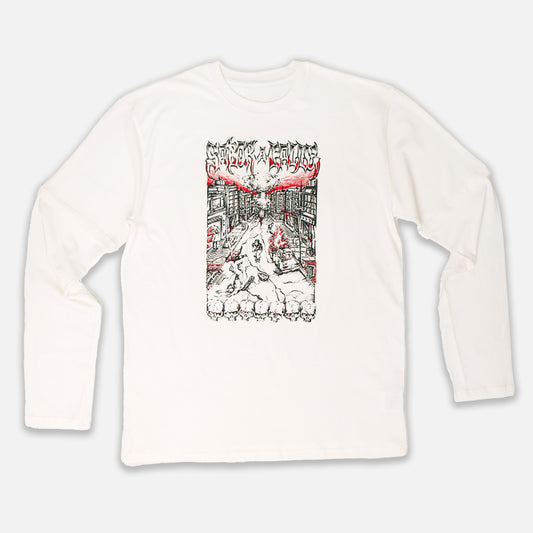 REMERA MANGA LARGA HARDCORE -  OFFWHITE