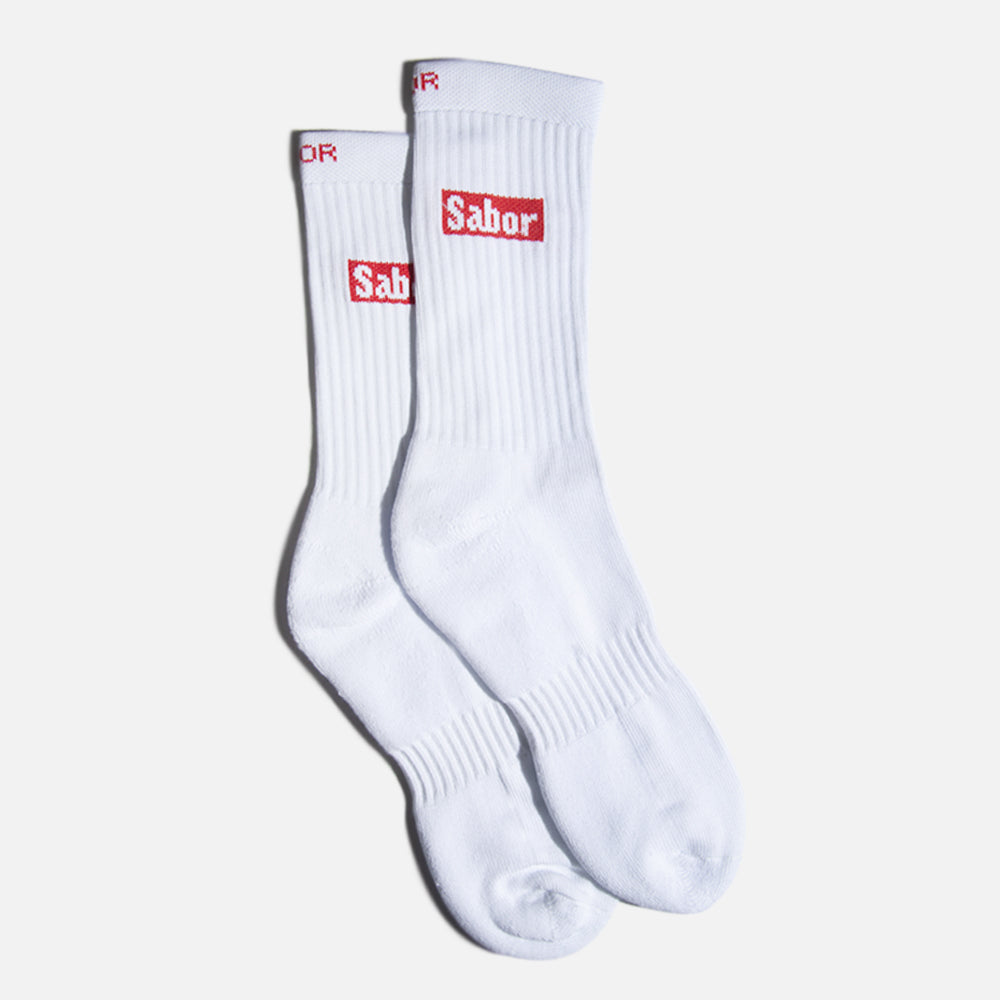 MEDIAS TACTIC - LOGO BOX BLANCO/ROJO
