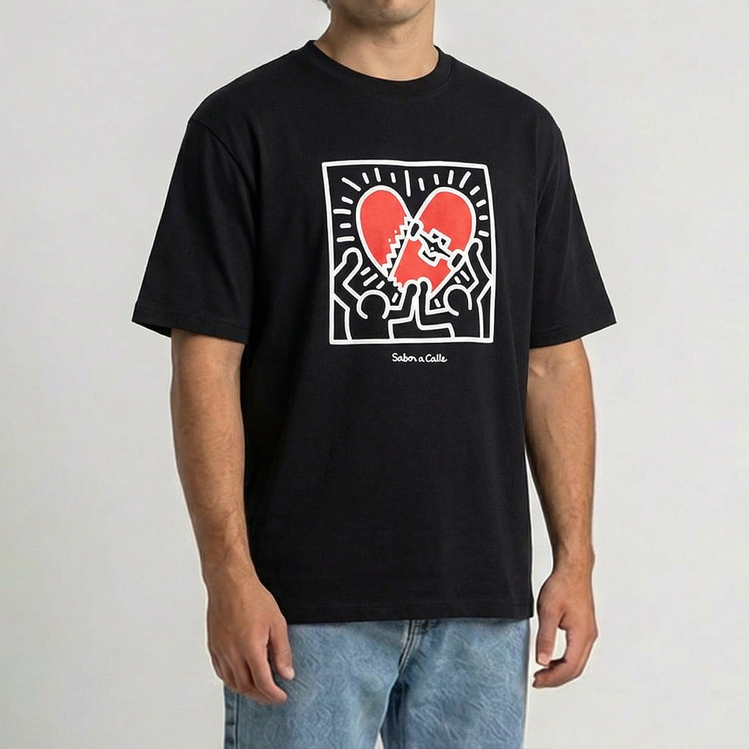 REMERA OVERSIZE SK8LOVE -  NEGRA