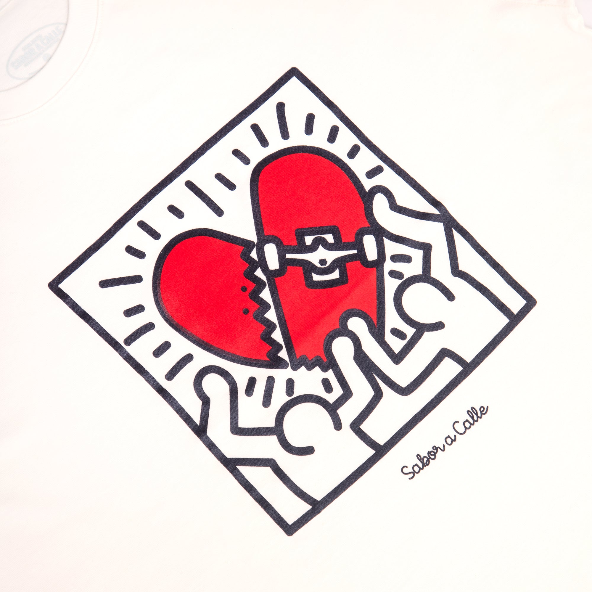 REMERA OVERSIZE SK8LOVE -  OFFWHITE