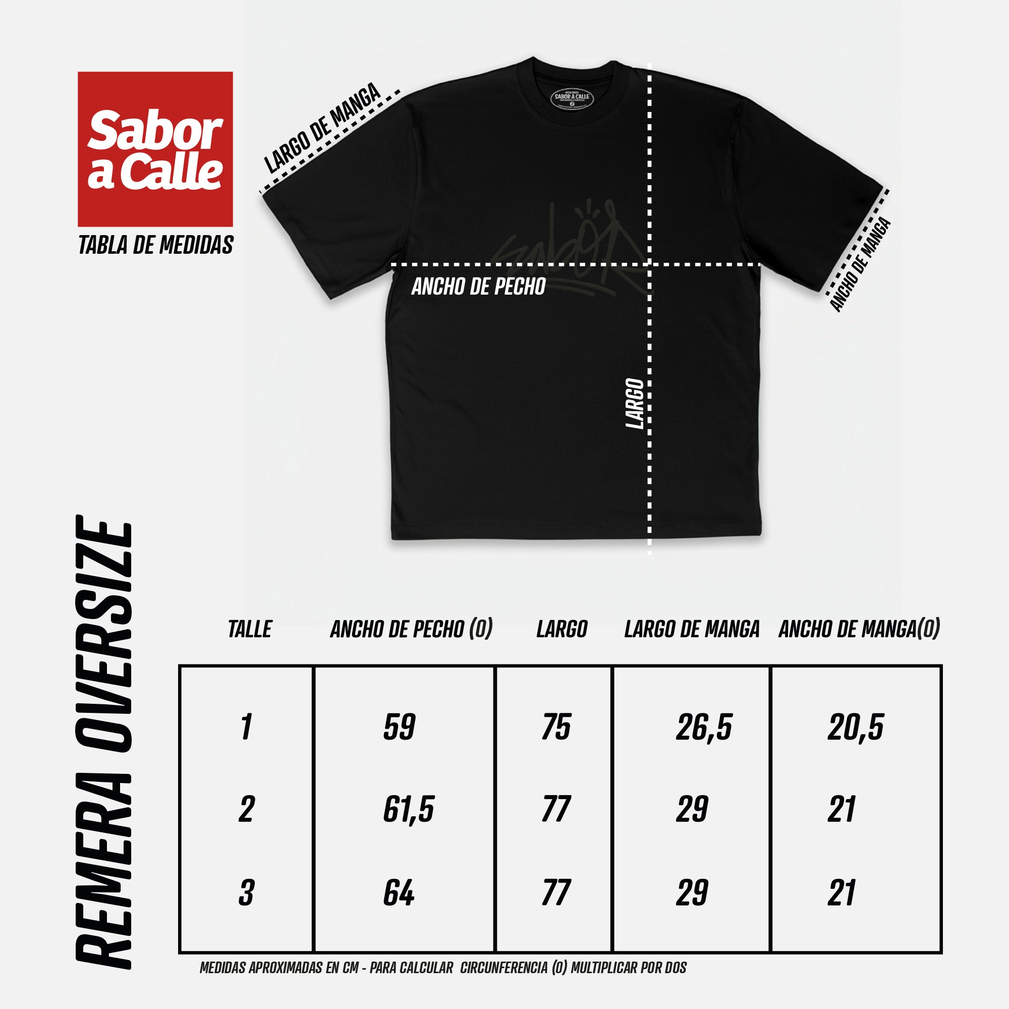REMERA OVERSIZE TAG -  NEGRA