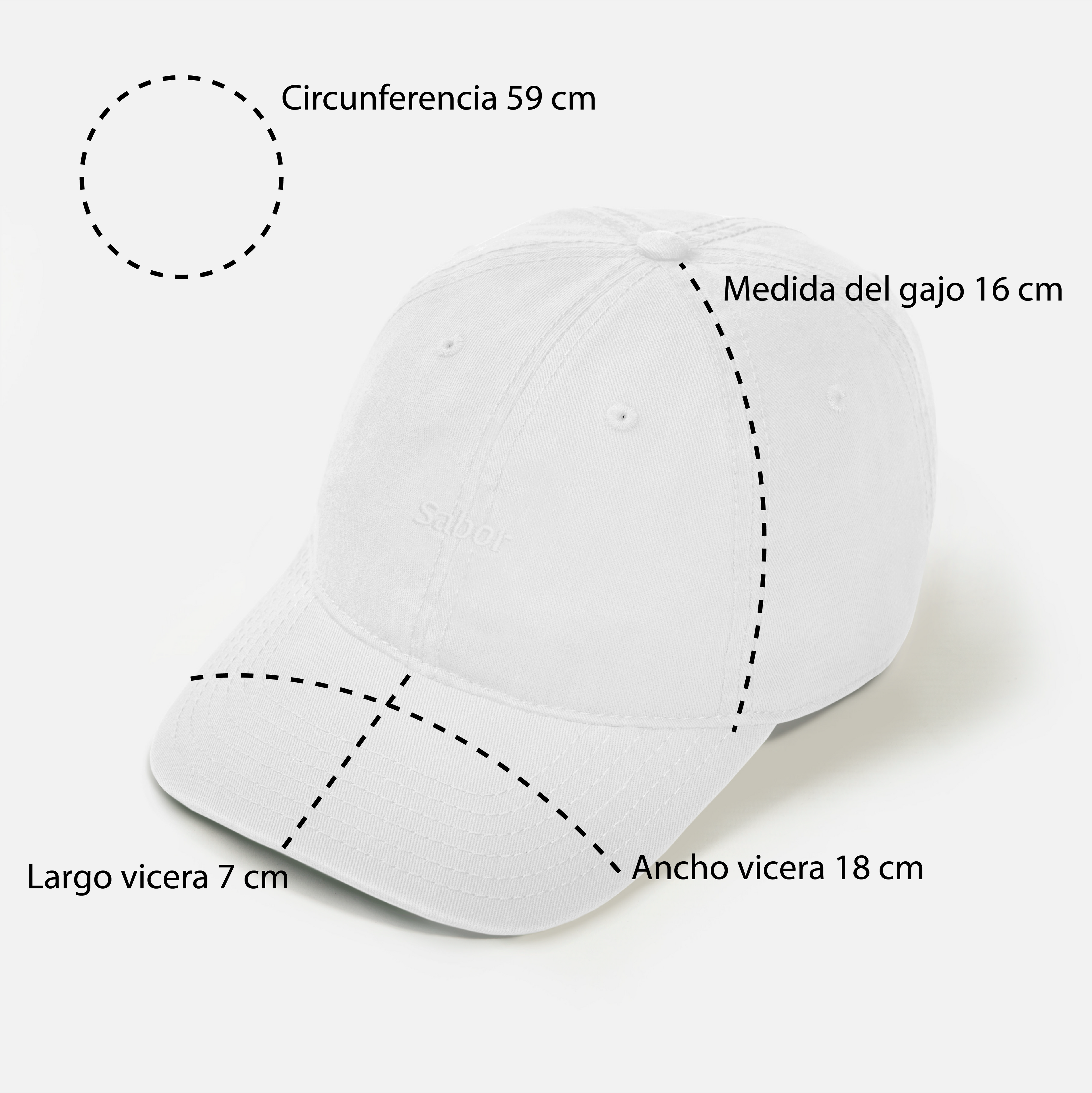 GORRA CLASSIC BLANCA - SCRIPT LOGO